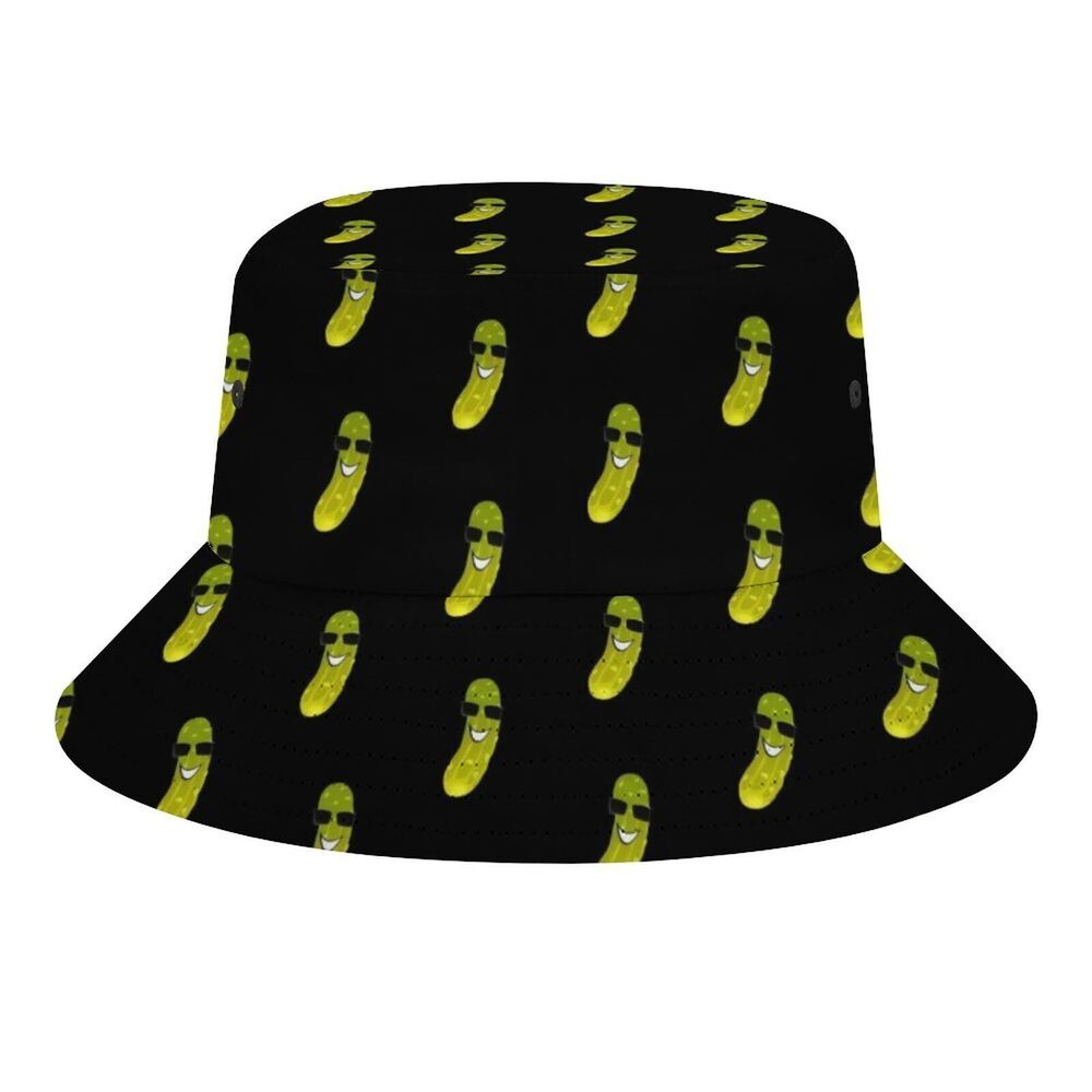 4524 Gherkin Funny Pickles with Sunglass Bucket Hat Packable Fisherman Hat